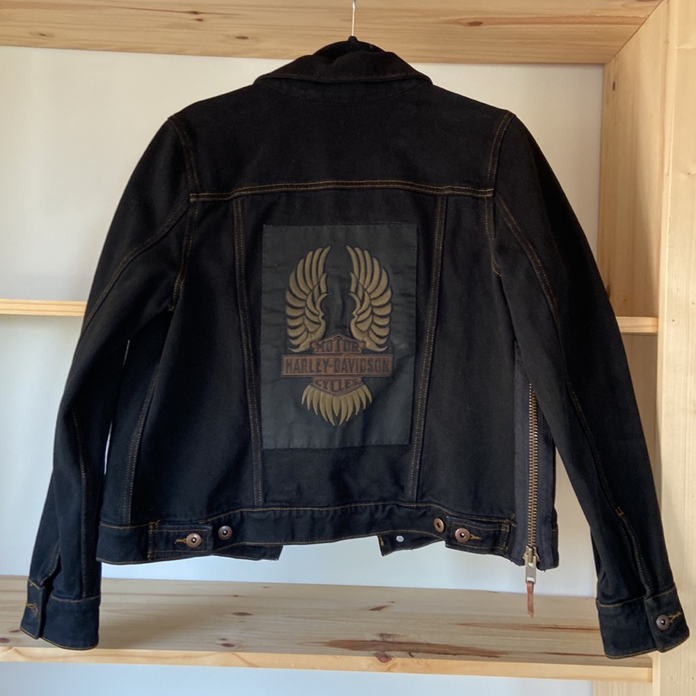 Original Harley Davidson Emblem Jean Jacket